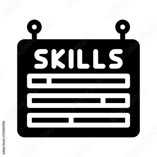 skills glyph icon