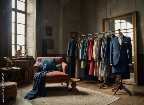 Collection of clothes created by a tailor on Tailor’s Day photo