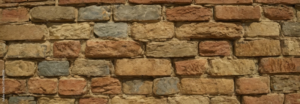 Texture of old stone brick wall background