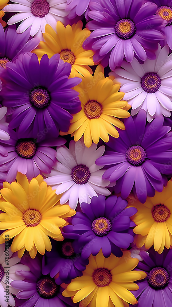 Fresh and Colorful Spring Flower Pattern Phone Wallpaper Graphic Fresh and Colorful Spring Flower Pattern Phone Wallpaper Graphic
