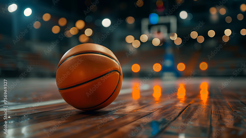 An Official Orange Ball on a Hardwood Basketball Court, Sports Equipment for Competitive Games and Exercise Activities, Generative AI

An Official Orange Ball on a Hardwood Basketball Court, Sports Eq