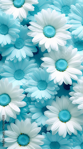 Fresh and Colorful Spring Flower Pattern Phone Wallpaper Graphic © Seption Plus