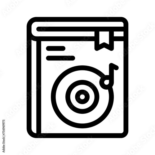 audio book line icon