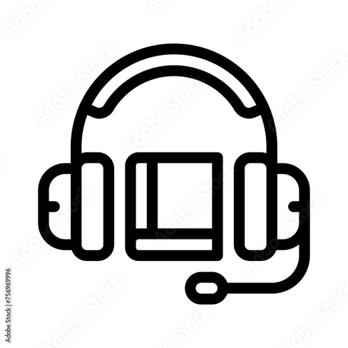 audiobook line icon