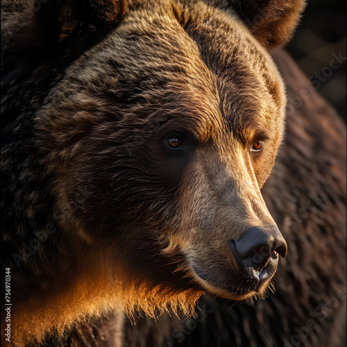 A close-up portrait of a Bear