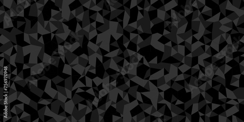  Vector geometric seamless technology gray and black transparent triangle background. Abstract digital grid light pattern black Polygon Mosaic triangle Background, business and corporate background.