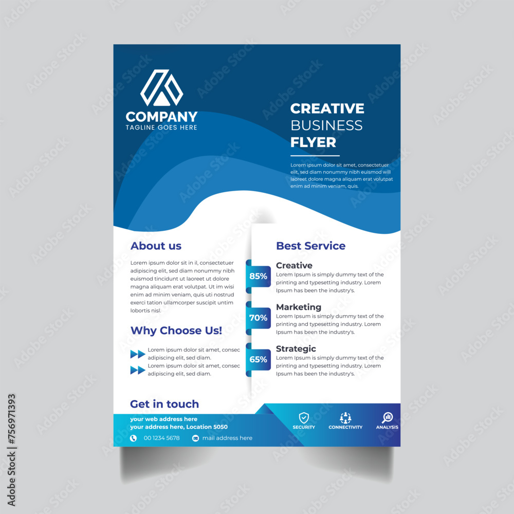 Business flyer template - obrazy, fototapety, plakaty 