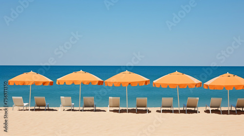 umbrellas and sun loungers © Ashley