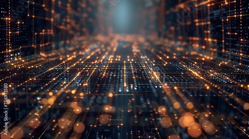 Wallpaper Mural Quantum Computing. Quantum computers have the potential to solve complex problems exponentially faster than classical computers. Technology background Torontodigital.ca