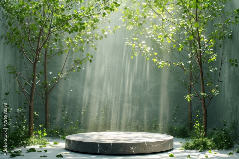 A minimalist podium inspired by the majesty of the forest A minimalist podium inspired by the majesty of the forest