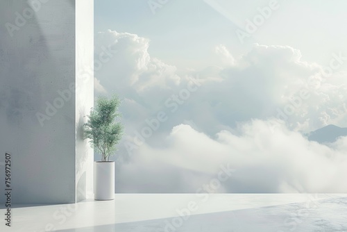 air humidity concept in minimalistic style photo