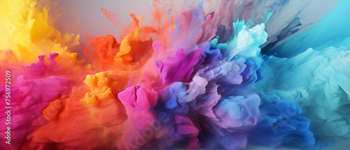 Color palette in style of explosion of colors wallpaper photo