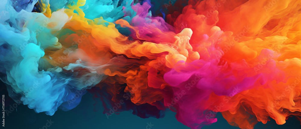 Color palette in style of explosion of colors wallpaper