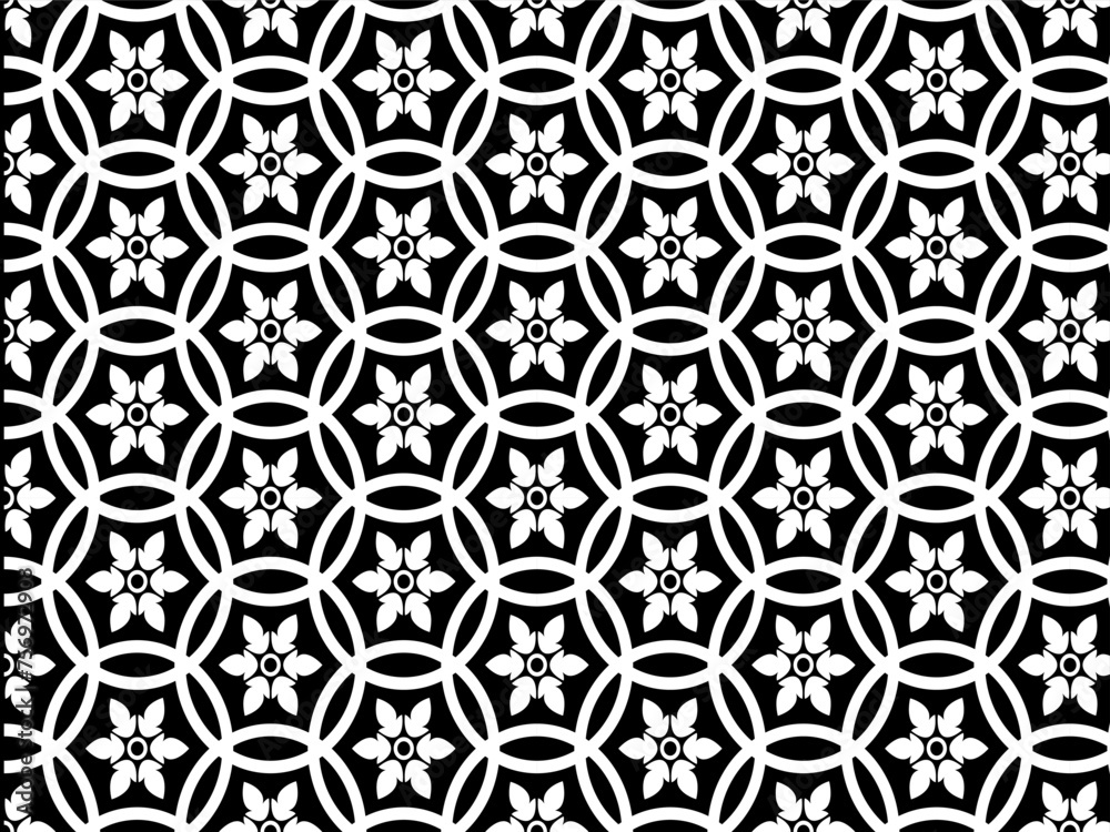 Vector seamless decorative geometric shapes pattern background Vector seamless decorative geometric shapes pattern background