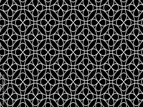 Vector seamless decorative geometric shapes pattern background 