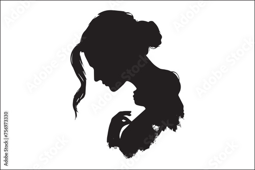  A Mother's Embrace
 Motherhood Silhouette
 Mom and Child Silhouette
Silhouette of Mother and Child
