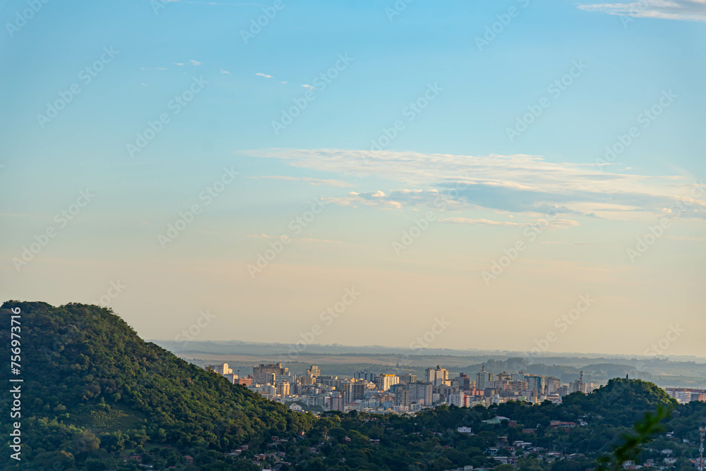 Fototapeta premium Panoramic view of the city of Santa Maria, Rio Grande do Sul, Brazil