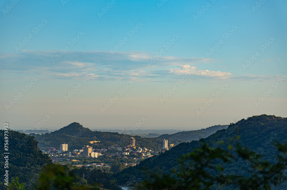 Panoramic view of the city of Santa Maria, Rio Grande do Sul, Brazil