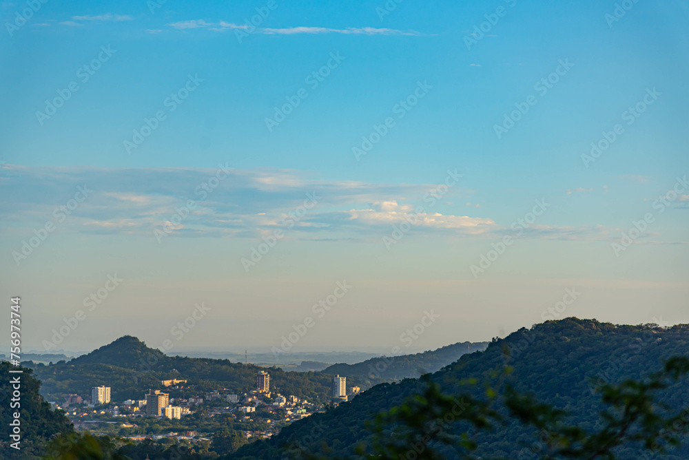 Panoramic view of the city of Santa Maria, Rio Grande do Sul, Brazil