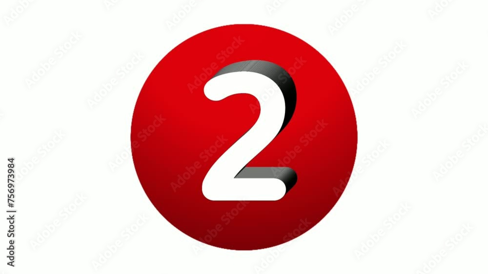 3D Number 2 two sign symbol animation motion graphics icon on red sphere on white background,cartoon video number for video elements 3D Number 2 two sign symbol animation motion graphics icon on red sphere on white background,cartoon video number for video elements