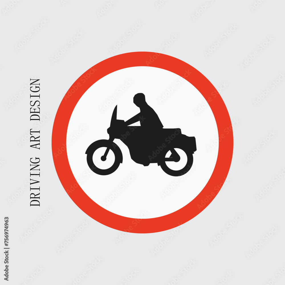 red motorcycle sign red motorcycle sign
