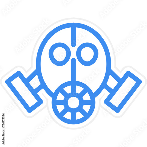 Gas Mask Icon Style