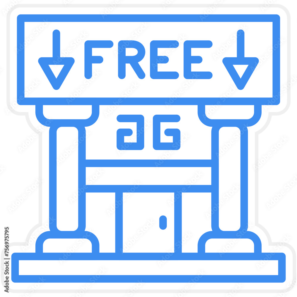 Free Entry Icon Style Free Entry Icon Style