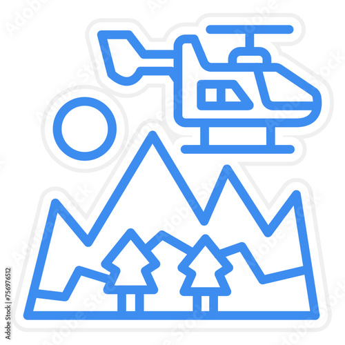 Mountain Rescue Icon Style