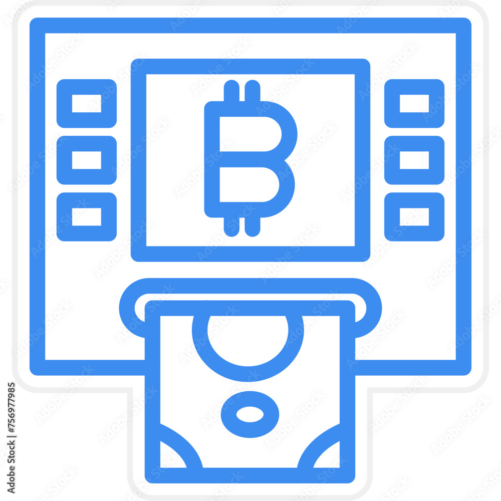 Cryptocurrency ATM Icon Style Cryptocurrency ATM Icon Style