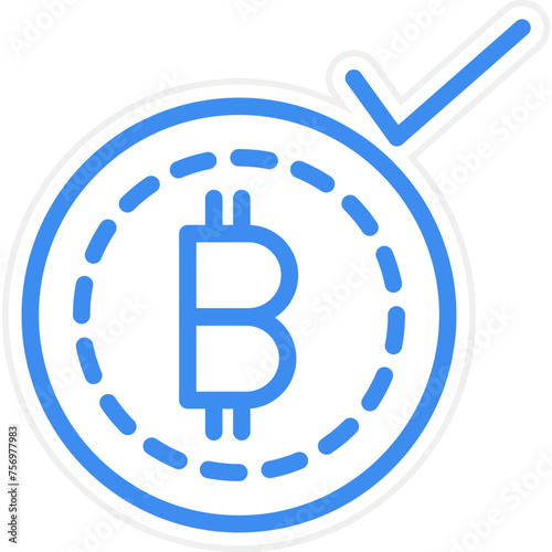 Cryptocurrency Accepted Icon Style