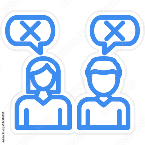 People Disagree Icon Style