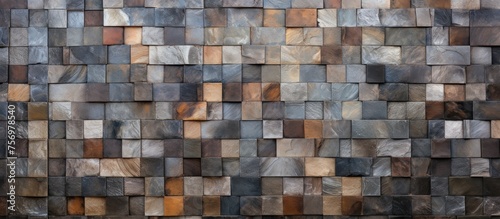 Mosaic tile wall texture. © Vusal