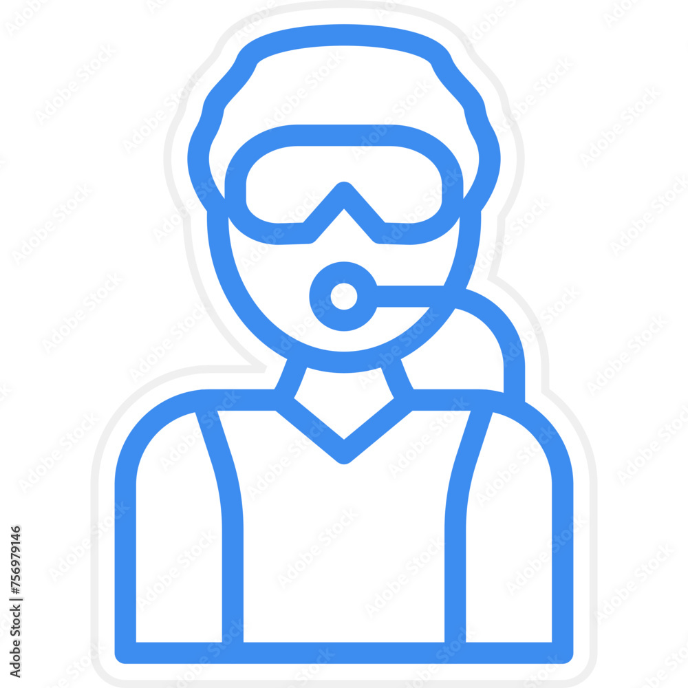 Diver Male Icon Style