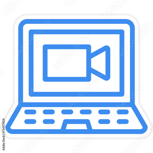 Videocall Discussion Icon Style