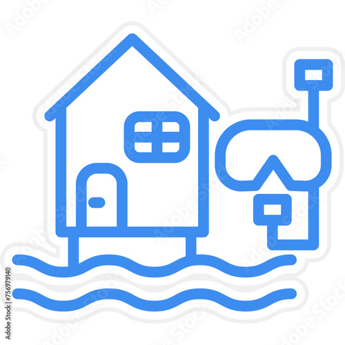 Dive Resort Icon Style