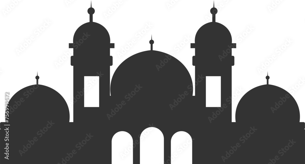 Mosque Silhouette Element
