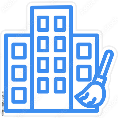 Hotel Cleaning Icon Style