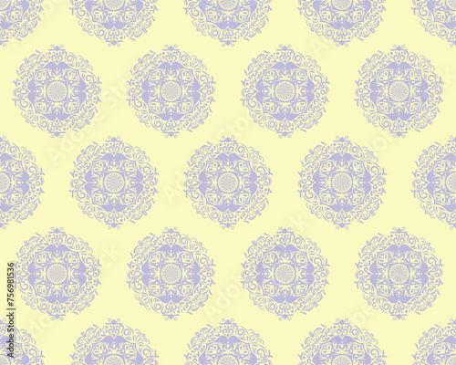 Ethnic Pattern. Ethnic India seamless pattern design oriental style. Damask India Motif.