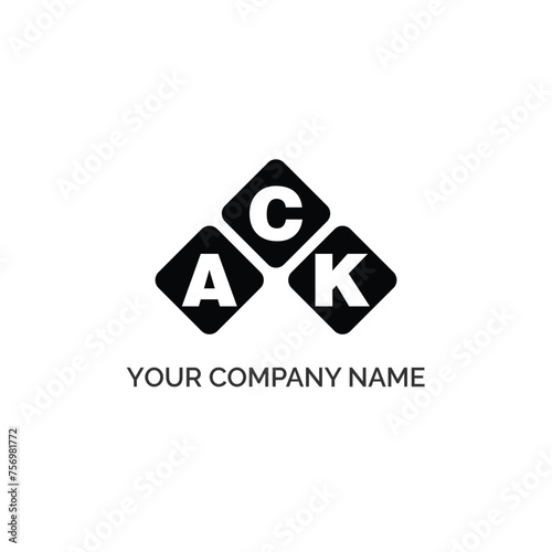 ACK letter logo design on white background. ACK logo. ACK creative initials letter Monogram logo icon concept. ACK letter design