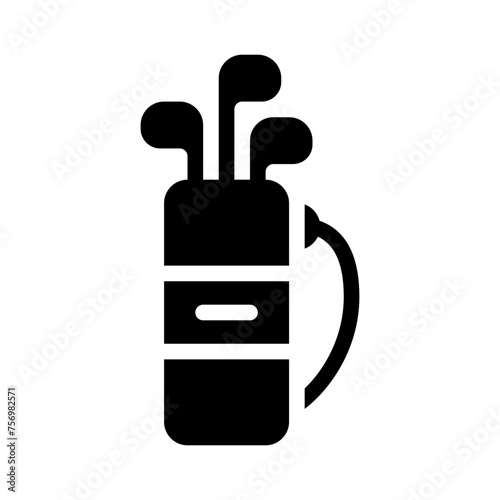 golf bag glyph icon