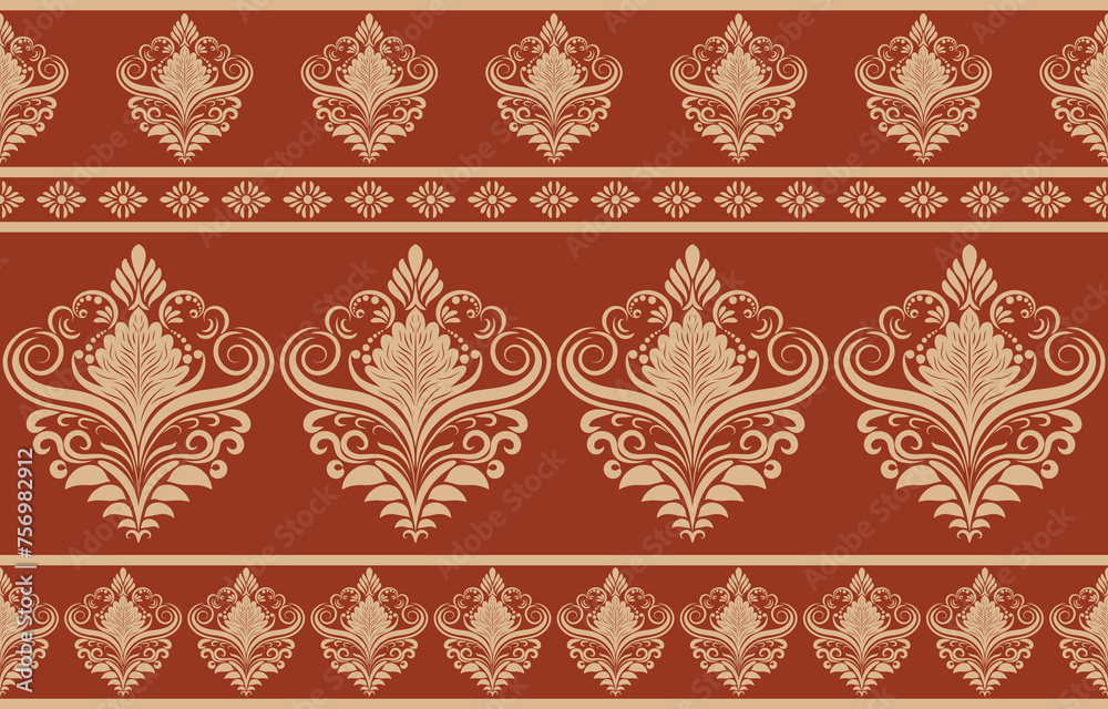 Ethnic Pattern. Ethnic India seamless pattern design oriental style. Damask India Motif. Ethnic Pattern. Ethnic India seamless pattern design oriental style. Damask India Motif.