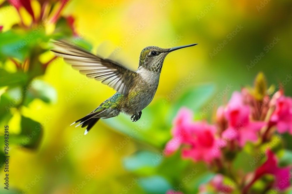Fototapeta premium hummingbird on a flower