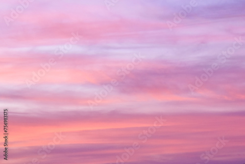 Twilight sky sunrise in the morning. Soft colourful clouds. Beautiful nature. Sunset sky.  © Maliflower73