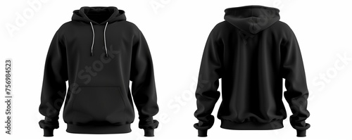 Blank hoodie mockup . Streetwear template photo