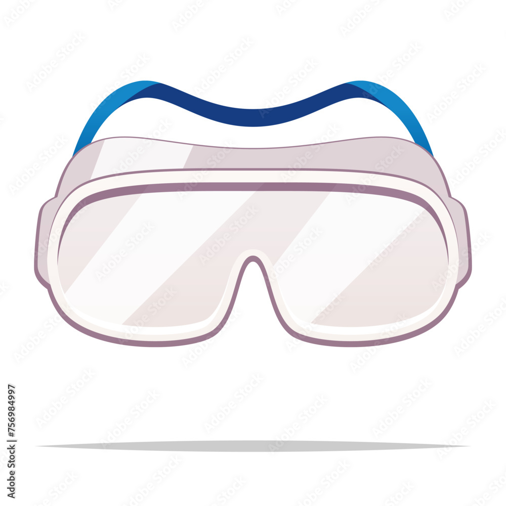 Safety goggles glasses vector isolated illustration Safety goggles glasses vector isolated illustration