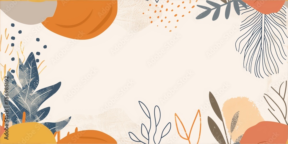 Botanical minimalism boho illustration Botanical minimalism boho illustration