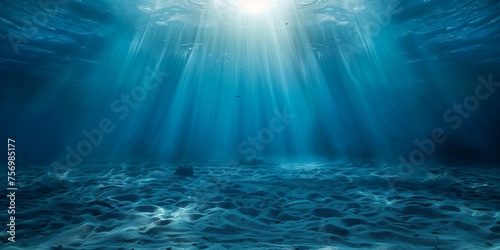 underwater scene with copy space