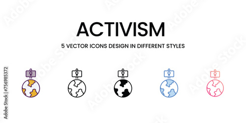 Activism  icons set vector stock illustration