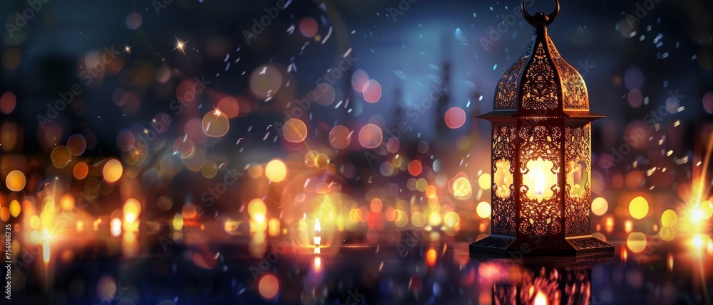 Arabic lantern dates on white background celebrating Ramadan Mubarak with written Arabic message Arabic lantern dates on white background celebrating Ramadan Mubarak with written Arabic message