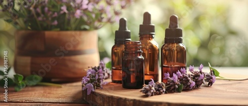 Aromatherapy oils for natural cosmetics concept